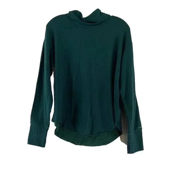 Offline By Aerie Deep Teal OTT Mock Neck Fleece Soft Comfy Loungewear Top M - Picture 4 of 10